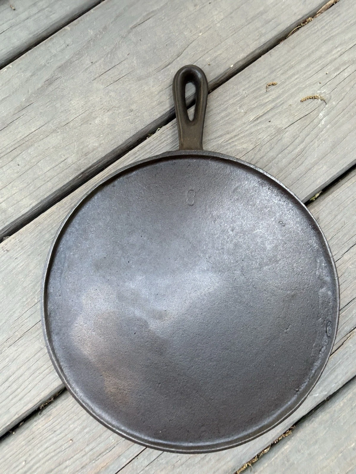 Vintage Birmingham Stove & Range Cast Iron 8 Round Griddle