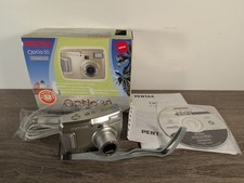 Pentax Optio 30 Digital Camera 3.2MP Silver 3x Optical Zoom Compact Tested Works