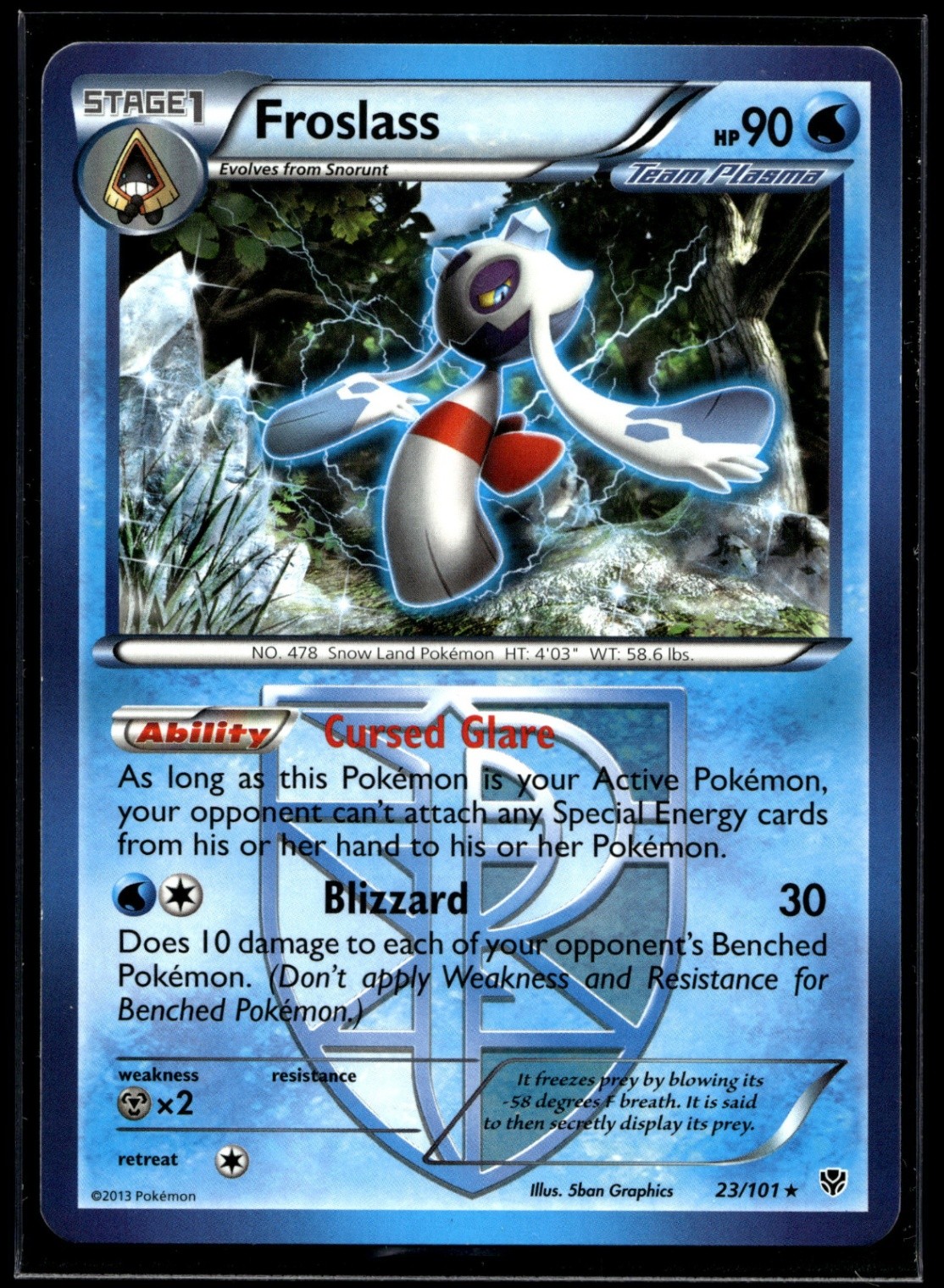 Froslass (Team Plasma) Rare Plasma Blast 23/101 NM