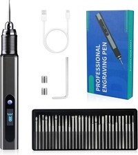 Electric Engraving Pen with 30Bits, Ultimate Cordless Portable Tool for Artists
