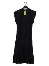 Jigsaw Wrap Midi Dress UK12 in Black