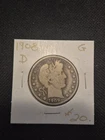 Rare 1908 D Silver Barber Half Dollar Coin