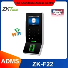 ZKTeco F22 WIFI+ADMS TCP/IP Biometric Fingerprint Time Attendance Access Control