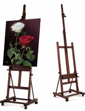 VISWIN Extended Large H-Frame Easel for Painting, Adjustable Beech Wood Artist