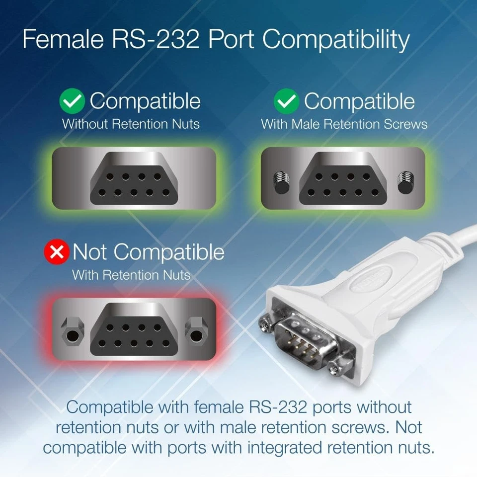USB to Serial 9-Pin Converter Cable, TU-S9, USB to RS232 Serial Adapter, Supp... - Image 4 of 4