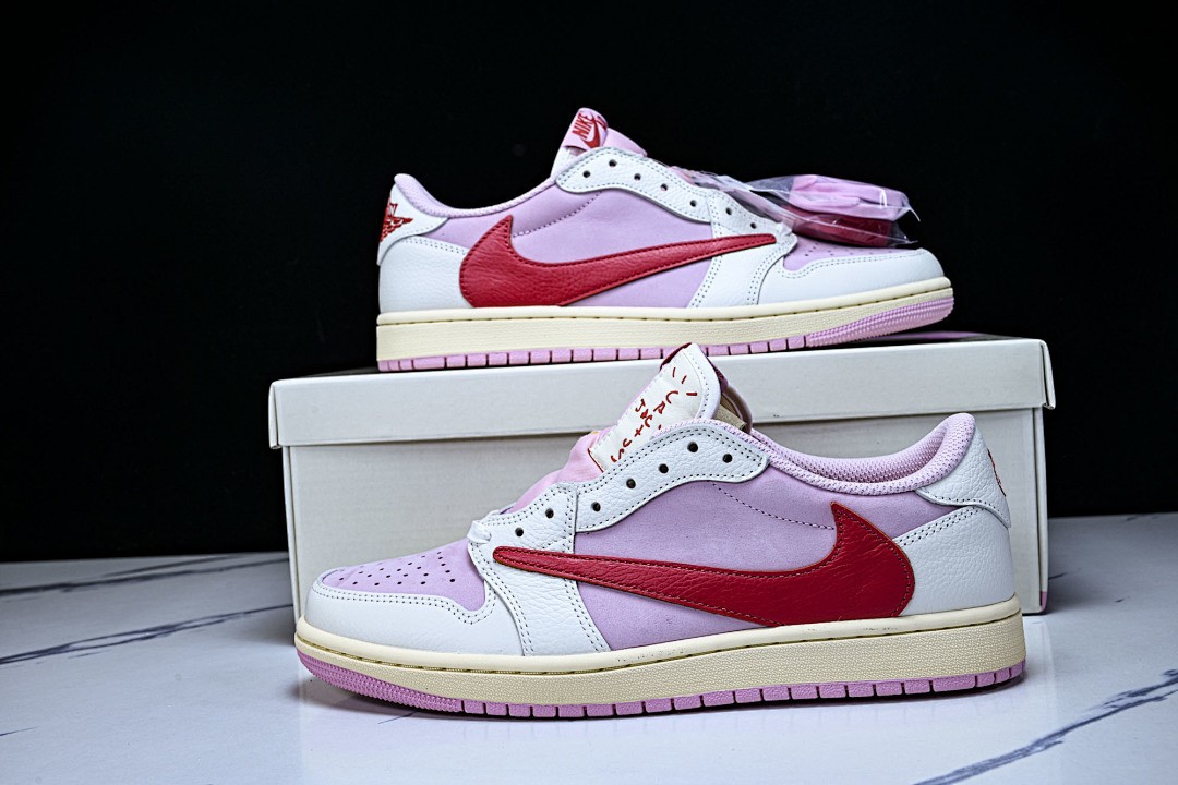 靴 NIKE Air Jordan 1 Low OG Pink White Jordan 1 Retro Low OG SP Travis Scott Pink/White IQ7604-101