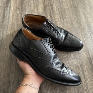 Allen Edmonds McClain‎ Black Leather Wingtip Brogue Oxford Dress Shoes Men 9D Allen Edmonds Mason Reserve Wingtip Derby Dress Shoes Black  main image 2