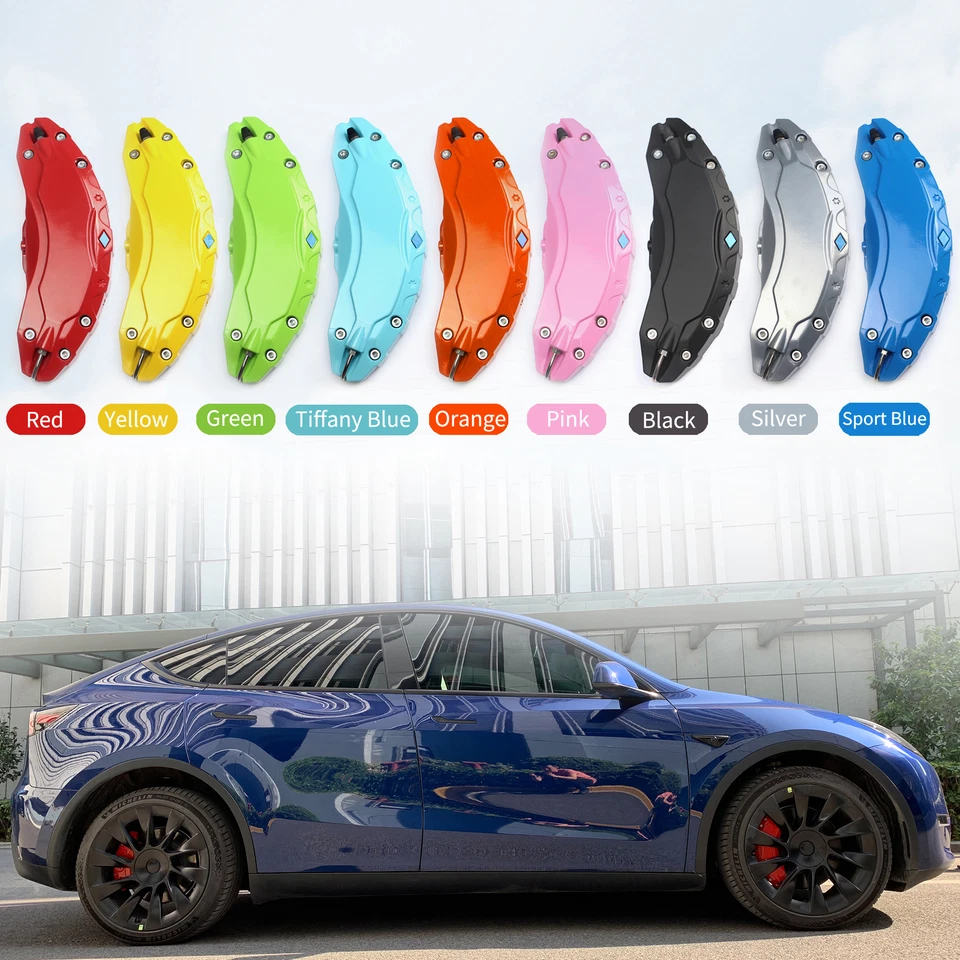 9 Colors Brackets Caliper Covers for Telsa Mode Y 2020-2024 Accessories Decals - Bild 1 von 4