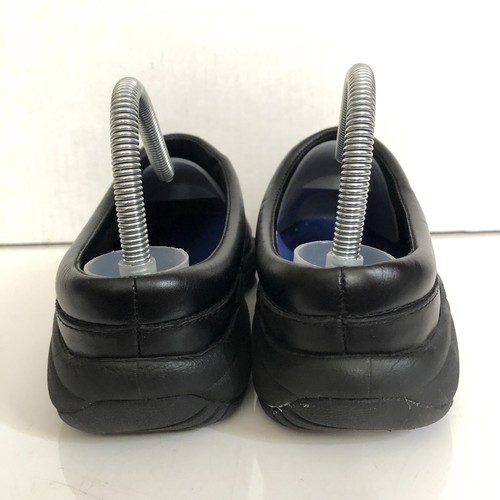 Merrell Womens Size 7.5 Ortholite Jungle Primo Black Leather Slip-on Mules Shoes - Picture 4 of 6