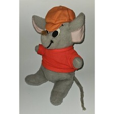 VTG Bernard Disney Rescuers Down Under Plush 12" Stuffed Animal Gray Mouse READ