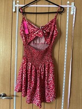 Shein Red Floral Playsuit Size XS
