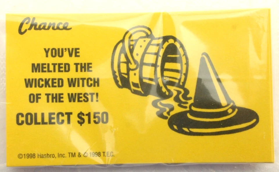 Wizard of Oz Monopoly Game Replacement Chance Cards 1998 Sealed - Image 3 of 4