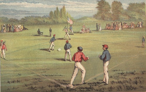 American Boy's Book 1864 first-ever color illustration showing baseball - Imagen 2 de 6