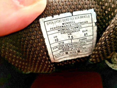 Bota de Senderismo Merrell Para Mujer Zapato Talla 10 Sirena Deporte Gore Tex Ortholite Brindle - Imagen 10 de 12