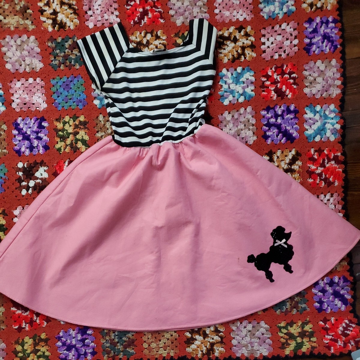 XL women's vtg 80s 90s Charades Black Standard Poodle Skirt
