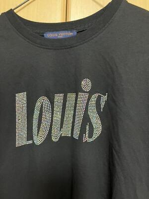 LOUIS VUITTON Rhinestone Logo T-shirt Size M Authentic Men New from Japan