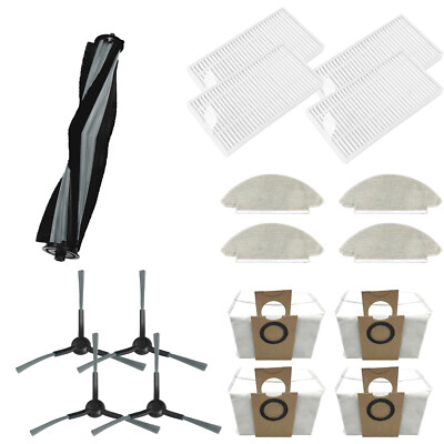 For VIOMI Alpha 2 Pro Robot Vacuum Main Side Brush Filter Dust Bag Wipes Mop Set