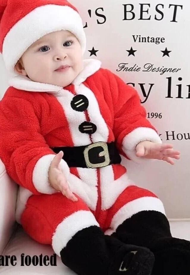 Bebé Papá Noel Conjunto Infantil Niño Niños Disfraz de Navidad PARA 18 - 24 MESES Foto 4 de 4