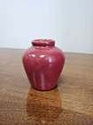 DRYDEN POTTERY MINIATURE BURGUNDY VASE #104