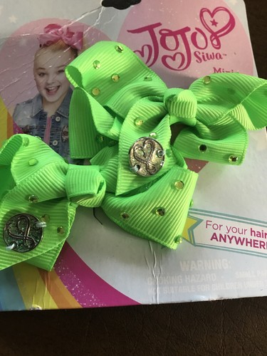 JoJo Siwa Mini Bow Set, Neon Green With Rhinestones - 第 2/2 張圖片