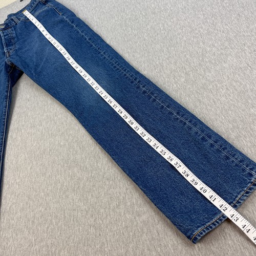 Levis 501 Premium Jeans Mens 36x34 (FIts 34x34) Blue Denim "Big E" Button Fly - Picture 16 of 19