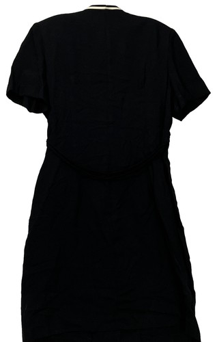 S.L. Fashion Black/White Button Front Maxi Dress 16P Classic Belted - Picture 18 of 18
