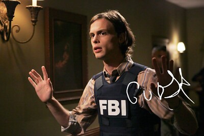 Matthew Gray Gubler signed Autogramm 12x8 Inch Pre Print FOTO Criminal Minds