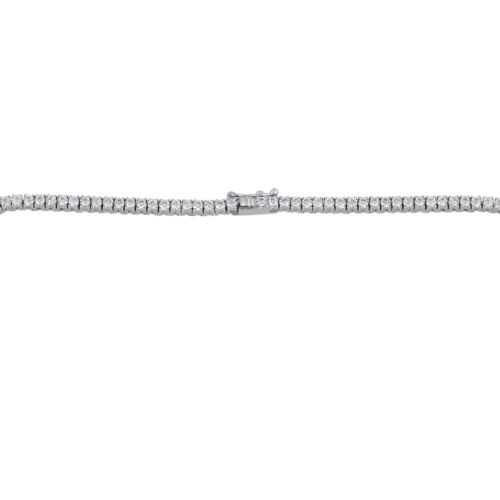 Natural SI/H Diamond Tennis Chain Necklace 14k White Gold Birthday Gift 4.20 Ct. - Picture 4 of 10