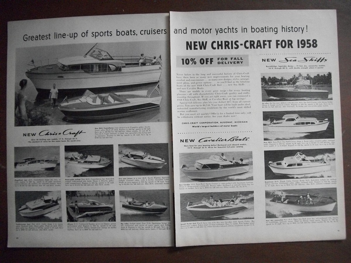 1958 Chris Craft Line-Up White Ceramic Mug by Retro Boater 1958 Chris Craft Line-Up White Ceramic Mug by Retro Boater