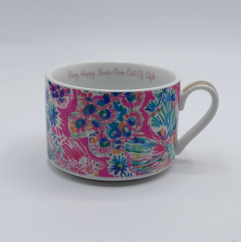 Lilly Pulitzer for Target Porcelain Stacking Cappuccino Coffee Mugs w/Stand New - Picture 7 of 17