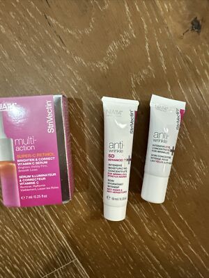 Lot 3 StriVectin  Retinol Brighten Correct Vitamin C Serum 7ml Moisturizer Eye