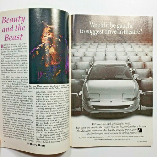 1994 - La Bella y la Bestia Playbill - Cubierta de Terrance Mann - Revista de Teatro - Imagen 2 de 4