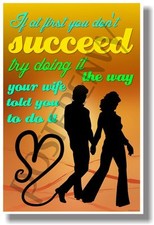 If At First You Don't Succeed 2- NEW Humorous Joke  POSTER
