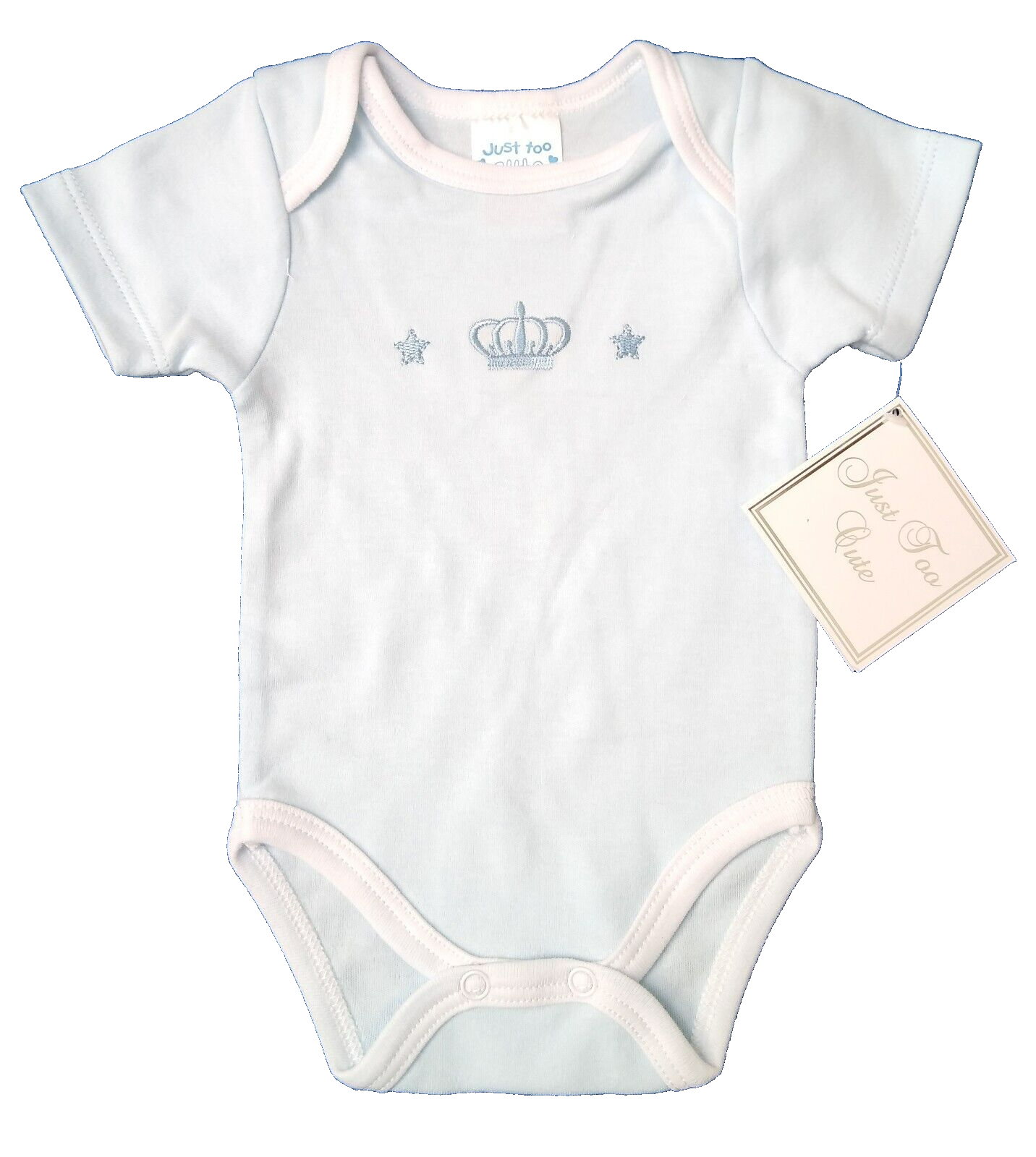 Baby Boy Clothes Gift Set Regal Crown Sleepsuit Hat Bib 0 3 Months