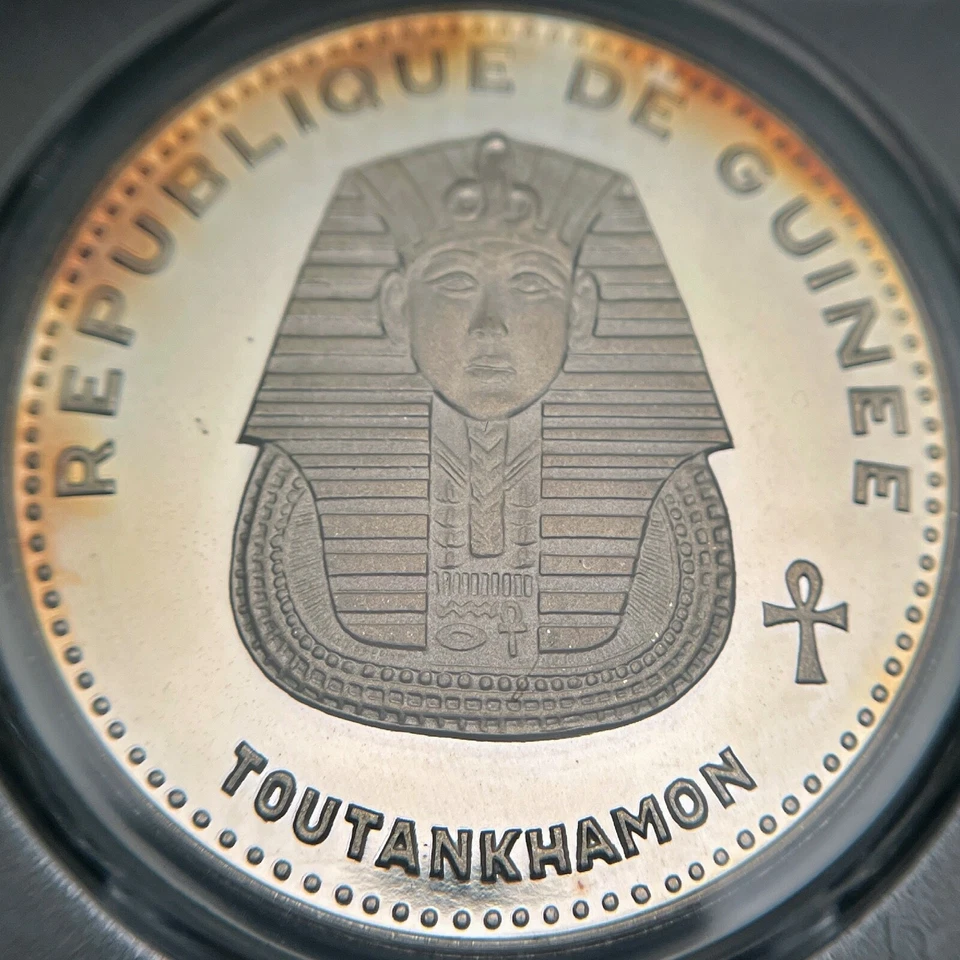 GUINEA. 1970, 500 Francs, Silver - PCGS PR67 - Tutankhamun RARE - Image 4 of 4
