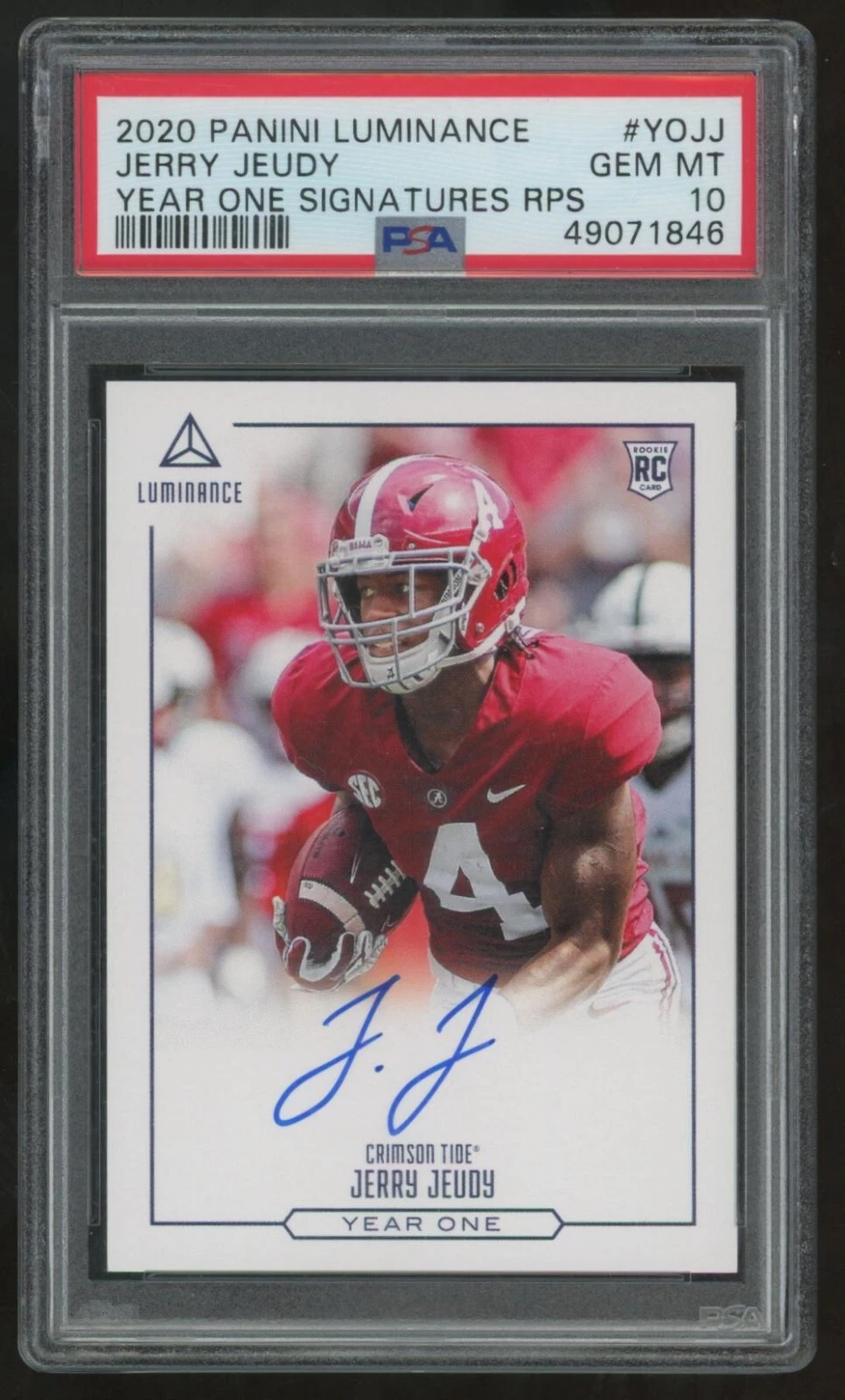 Jerry Jeudy Panini Luminance Year One Signatures Rps #YOJJ Base