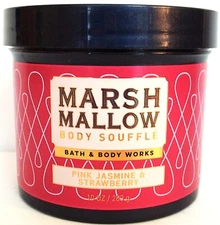 Bath Body Works PINK JASMINE & STRAWBERRY Marshmallow Souffle, 10 oz, NEW