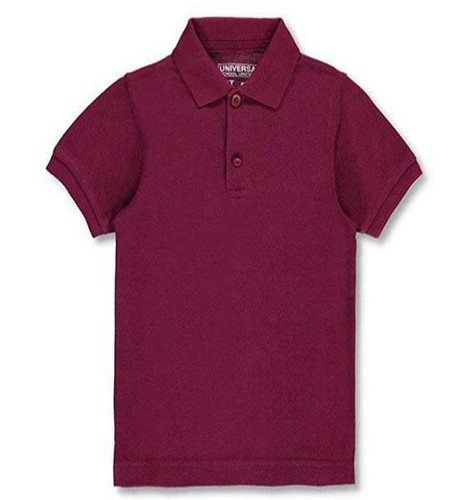 LOT 2x Universal School Uniform Short Sleeve Polo Burgundy Youth Small