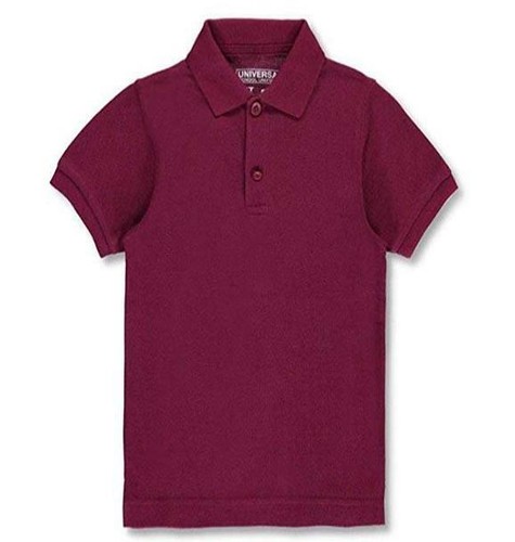 Lotto 2x Universal School Uniform Polo Manica Corta Rosso Bordeaux Ragazzi S - Foto 1 di 1