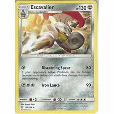 142/236 Escavalier Rare: Pokemon Trading Card Game SM-11 Unified Minds