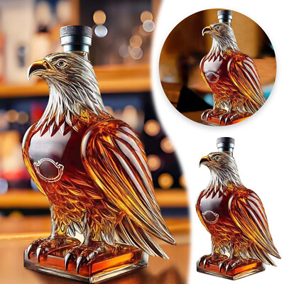 Adler Whisky Dekanter Aus Glas - Lustige Tierstatue Flasche Für Whiskey Liebhaber