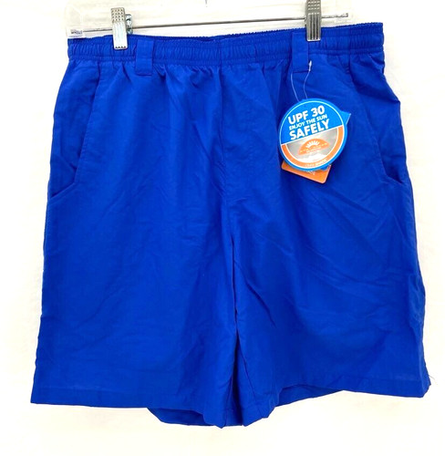 NEW Columbia PFG Backcast 8" Omni-Shade Royal Blue Drawstring Water Shorts Men M