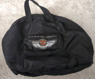 Harley Davidson ヘルメット　袋付き Harley Davidson Helmet Bag Black Sherpa Lined 100 Yr of Great