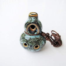 Ciondolo Siolina Ocarina 6 Fori Piccola Zucca Ocarina Alto Tono C Principiante Ceramica