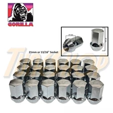 24 GORILLA LARGE SEAT OEM OE STOCK WHEELS LUG NUTS 14X1.5 M14 ACORN RIMS CHROME