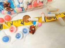 50 Baby Shower Bottles, Rattle  Bears Pink Blue bulk packaged