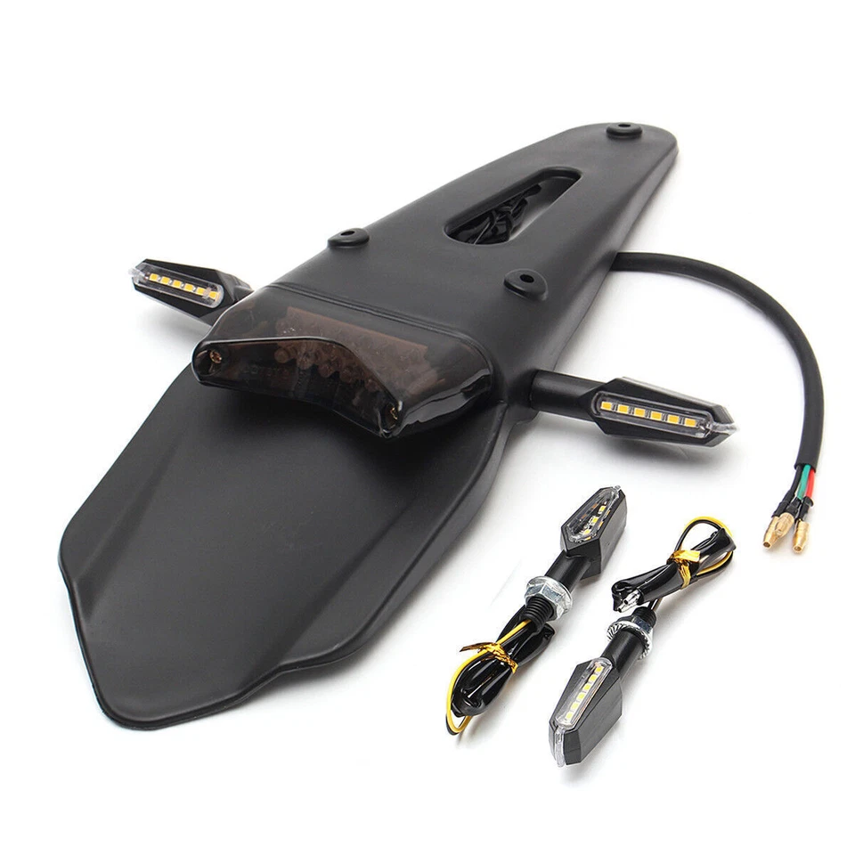 Luz trasera de freno LED de enduro para guardabarros Smoke Dirt Bike Foto 3 de 4