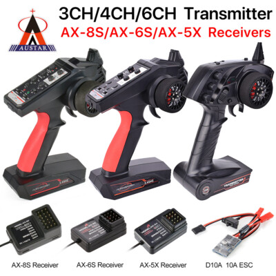 AUSTAR RC Transmitter Receiver 2.4G 3CH 4CH 6CH RC Controller for RC Car Boat