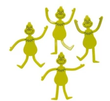 The Grinch Christmas Bendable Figure Set of 4 Dr. Seuss figurine vinyl Free Ship