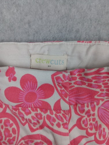 J Crew CREWCUTS Girls Pink & Red Hawaiian Print Chino Shorts Size 4 adjustable - Picture 2 of 7
